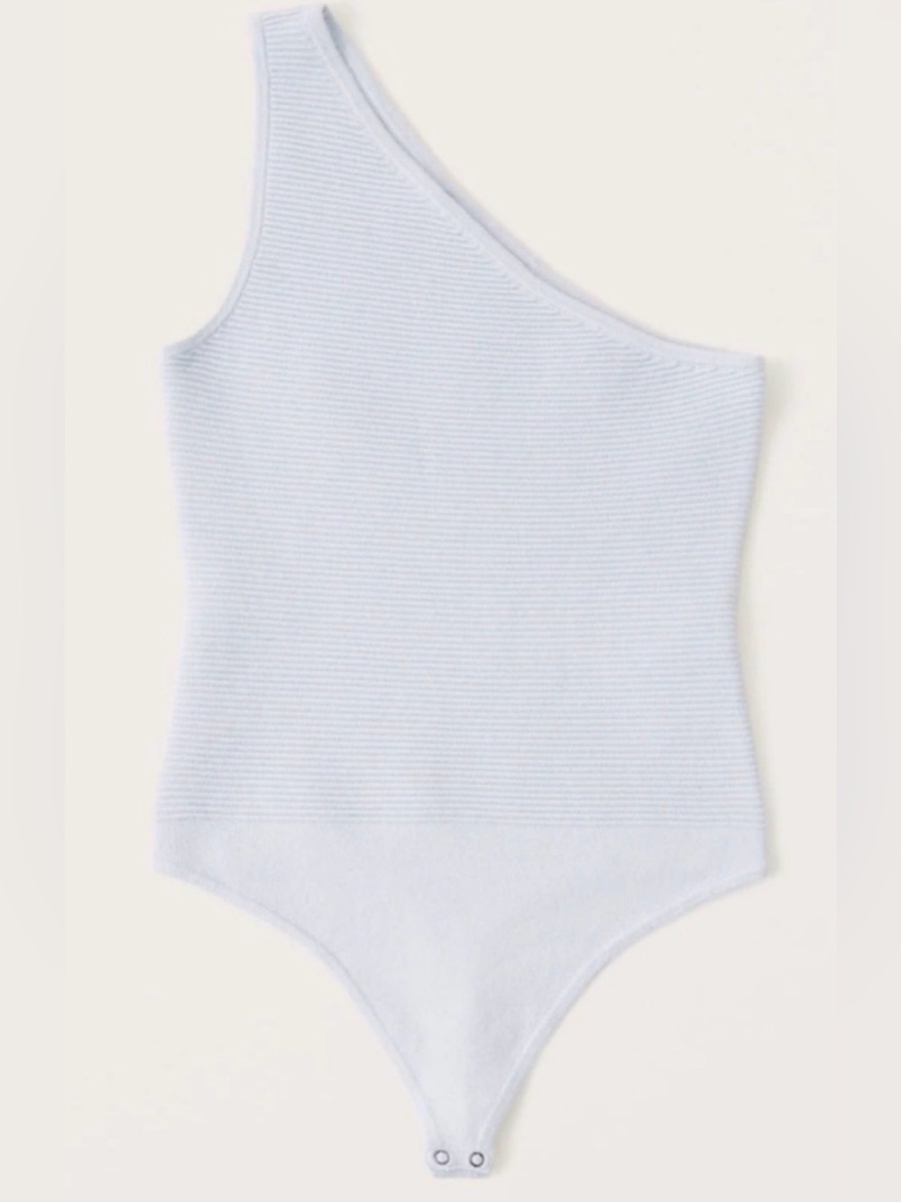 Abercrombie & Fitch women’s Ribbed white one shoulder bodysuit